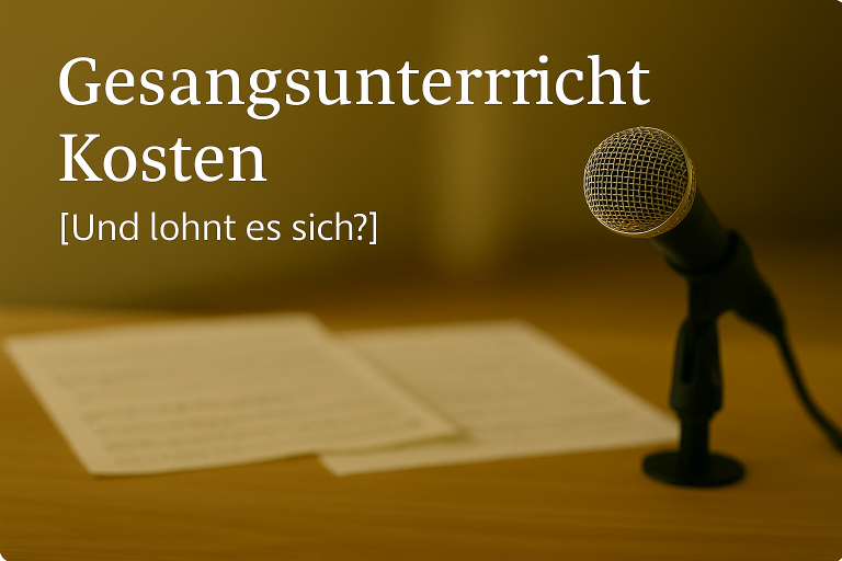 Gesangsunterricht Kosten 2025: Lohnt es sich?